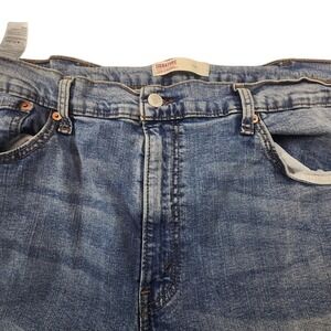Levi Strauss Signature Mens 40x30 Blue Slim Straight Stretch Denim